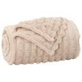 vidaXL Prikrývky na hodenie 6 ks Béžová 240 x 220 cm 8.24 kg Flís