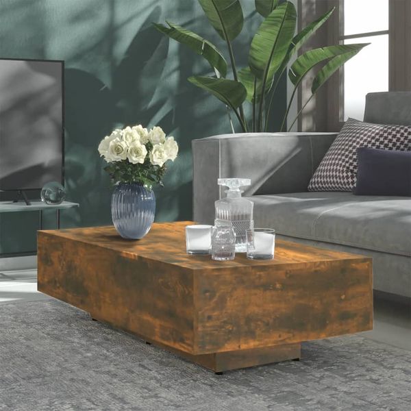 vidaXL Konferenčný stolík dymový dub 100x49,5x31 cm kompozitné drevo