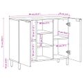 vidaXL Komoda čierna 90x33x75 cm kompozitné drevo