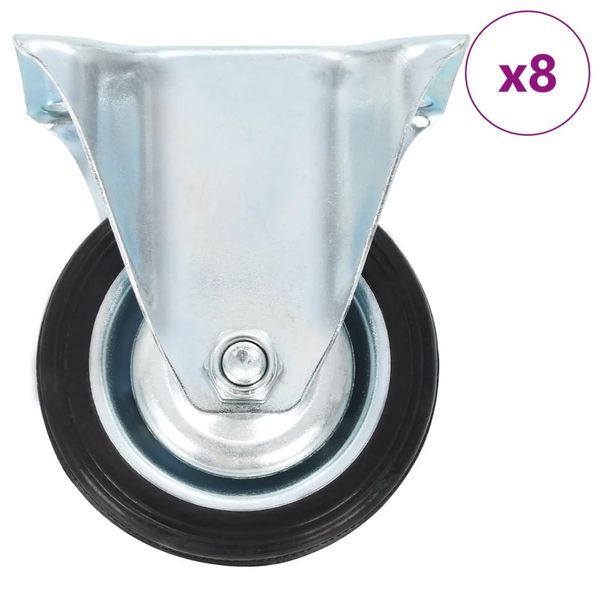 vidaXL 8 ks pevné kolieska 75 mm