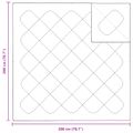 vidaXL Paplón s vankúšom 3 ks Biela Mikrovlákno