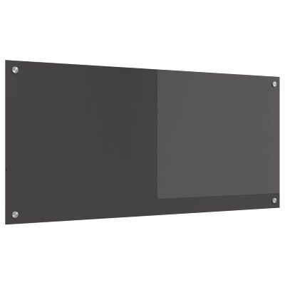 vidaXL Kuchynský obklad Tmavo šedá 110 x 50 cm tvrdené sklo