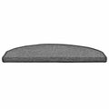 vidaXL Samolepiace schodové rohože 15 ks 80 x 24,5 x 3,5 cm Tmavosivá