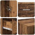 vidaXL Highboard Staré drevo 50 x 42,5 x 225 cm Kompozitné drevo