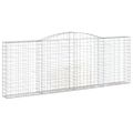 vidaXL Oblúkové gabionové koše 4 ks 400x30x140/160 cm pozink. železo