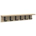 vidaXL Vešiak na stenu Nástenná montáž Sonoma dub 60 x 10,5 x 10,5 cm