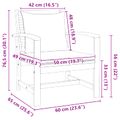 vidaXL Stolička s vankúšom 2 Kus Hnedá a tmavošedá 65 x 60 x 76,5 cm