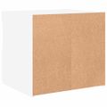 vidaXL Nočný stolík s LED svetlami biely 50x40x45 cm