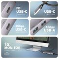 AXAGON HMC-5H60, USB 5Gbps hub, porty 2x USB-A, 1x USB-C, HDMI 4k/60, PD 100W, kábel USB-C 15cm Dokovacia stanica, USB-C, kompatibilný s Thunderbolt 4, 1× HDMI, 2× USB 3.0, 1× USB-C, Power Delivery 100W