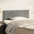 vidaXL Čelo postele bledosivé 100x5x78/88 cm zamat