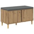 vidaXL Predsieňová lavica Remeselný Dub 80 x 38 x 46 cm