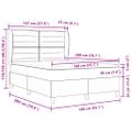 vidaXL Posteľ s pružinovým rámom Sivohnedá 200 x 140 cm látka