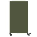 vidaXL Komoda olivovozelená 100,5x39x72 cm oceľ