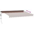vidaXL Automaticky zaťahovacia markíza s LED hnedá 350x250 cm
