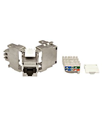 Keystone modul RJ45 tienený, 10 Gb, trieda Ea, 4PPoE
