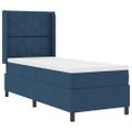 vidaXL Posteľ s pružinovým rámom s vankúšom Modrá 200 x 80 cm látka