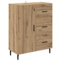 vidaXL Highboard 2 ks Remeselný dub 69,5 x 34 x 180 cm