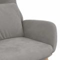 vidaXL Relaxačné kreslo bledosivé zamatové