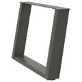 vidaXL Nohy konferenčného stolíka v tvare U, 2 ks, antracitové, 60 x (42-43) cm, oceľ