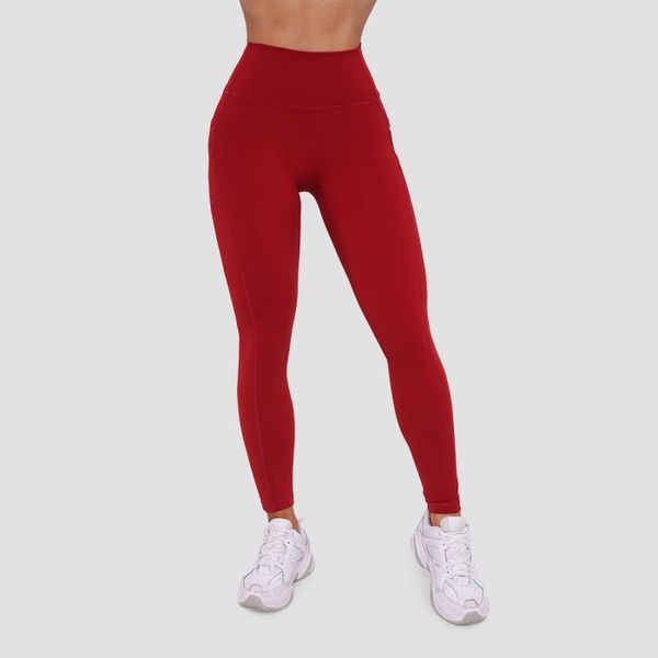 Dámske legíny Ignite Dark Red - GymBeam, veľkosť M, veľkosť oblečenia M