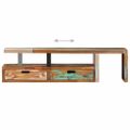 vidaXL TV stolík (118-195) x 30 x 40 cm masívne recyklované drevo