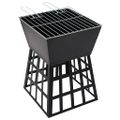 vidaXL 2 v 1 ohnisko a grilom 34x34x48 cm oceľ