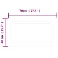 vidaXL LED kúpeľňové zrkadlo 70x40 cm