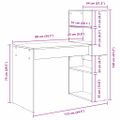 vidaXL Stôl Staré drevo Kompozitné drevo 113 x 54 x 120 cm