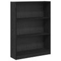 vidaXL Regál na knihy 80 x 24 x 109 cm Kompozitné drevo Čierny dub
