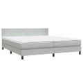 vidaXL Box Spring Posteľ s matracom Svetlosivá 180x220 cm Zamat