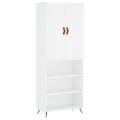 vidaXL Vysoká skrinka biela 69,5x34x180 cm spracované drevo