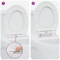 vidaXL WC sedadlo Biela 45,5 x 37,5 x 3,8 cm Duroplast