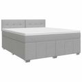 vidaXL Posteľ boxspring s matracom Svetlosivá 140 x 200 cm Látka