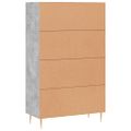 vidaXL Vysoká skrinka betónová sivá 69,5x31x115 cm kompozitné drevo