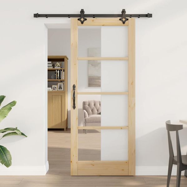 vidaXL Posuvné dvere Prírodná 83 x 202 cm