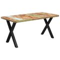 vidaXL Jedálenský stôl, nohy v tvare X 180x90x77 cm, recyklovaný masív