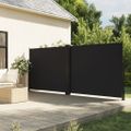 vidaXL Zaťahovacia bočná markíza, čierna 180x1000 cm