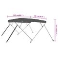 vidaXL Strieška Bimini so 4 oblúkmi, antracitová 243x180x137 cm