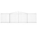 vidaXL Oblúkové gabiónové koše 4ks 400x50x100/120cm pozinkované železo