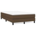 vidaXL Posteľný rám s boxspringom tmavohnedá 120x200 cm látka