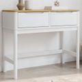 vidaXL Konferenčný stolík FLORO biely 89,5x36,5x73 cm borovicový masív