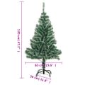 vidaXL Umelý vianočný stromček, zasnežený, zelený 120 cm