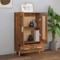 vidaXL Vysoká skrinka dymový dub 70x31x115 cm spracované drevo