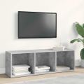 vidaXL Knižnica/TV skrinka, betónovo sivá 36x30x114cm kompozitné drevo