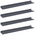 vidaXL Závesná polica 4 ks Antracit 60 x 8,5 x 2,5 cm Oceľ