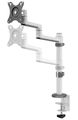Neomounts DS60-425WH1 /Držák displeje/na stůl/17-27"/svorka+průchodka/3čepy/VESA 100X100/nosn.8kg/1 displej/bílý Držák, VESA, stolní, pro plochý monitor, úhloprícka 17"-27", náklon 120°, otácení 180°, rotace 360°, nosnost 8kg, bílý
