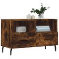vidaXL TV skrinka dymový dub 80x36x50 cm spracované drevo