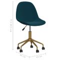 3086109 vidaXL Swivel Dining Chairs 6 pcs Blue Velvet(3x333499)