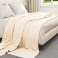 vidaXL Prikrývky na hodenie 6 ks Krémová 270 x 240 cm 5.44 kg Flís