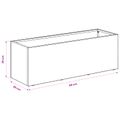 vidaXL Záhradný kvetináč 2 ks Hrdzavý 60 x 20 x 20 cm